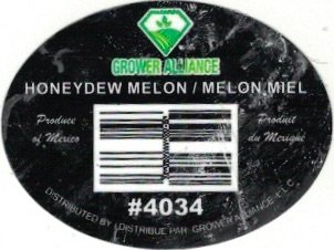 Grower Alliance honeydew melon melon miel produce of mexico produit du mexique #4034