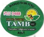 Tambo mango from peru plu 3488 exportiones