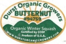 Durst Organic Growers butternut #94759 organic winter squash produce of u.s.a.