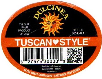 dulcinea tuscan style 827575300003 product of usa extra sweet cantaloupe