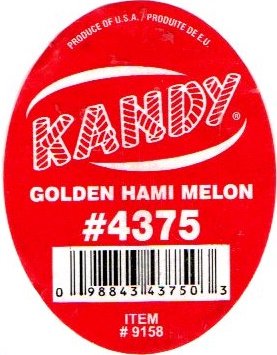 kandy golden hami melon #4375 product of usa 098843437503 item #9158