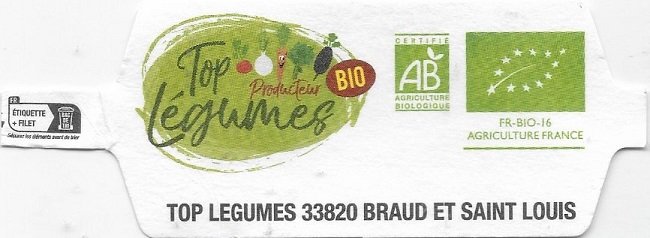Top legumes producteur bio courgette longue verte 750g origine france 3760118121338