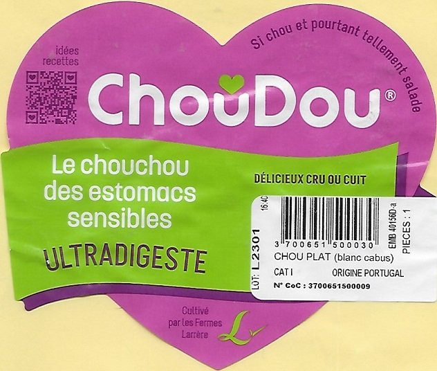 Choudou doublement bon delicieux cru ou cuit chou plat origine portugal 3700651500030