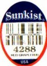 Sunkist 4288 red grapefruit usa
