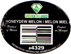 grower alliance honeydew melon miel produce of mexico produit du mexique #4329
