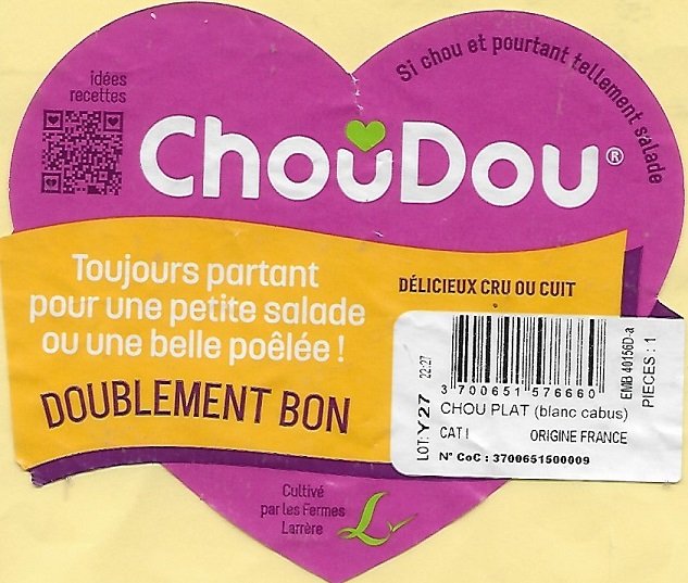 Choudou doublement bon delicieux cru ou cuit chou plat origine france 3700651576660
