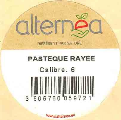 alternea different par nature pasteque rayee calibre:6 3606760059721 www.alternea.eu