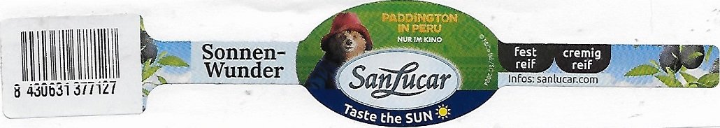 San lucar taste the sun paddincton in peru nur im kino fest reif cremig reif 8430631377127