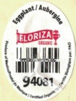 Floriza Organic eggplant aubergine produce of mexico produit du mexique 94081