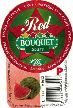 Bouquet stars red anecoop pasteque sans pepins l1144 #4032 p 8412276685447