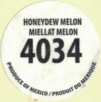 honeydew melon miellat melon 4034 produce of mexico produit du mexique