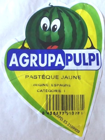 agrupa pulpi pasteque jaune origine espagne categorie I 8435177910781