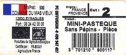 domaine du mas vieux origine : france mini pasteque sans pepins 3701210900117