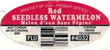 red seedless watermelon product of usa produit des e-u plu #4032