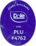 Dole globe artichoke usa plu #4762