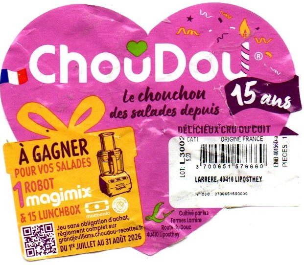 choudou le chouchou des salades origine france 3700651576660