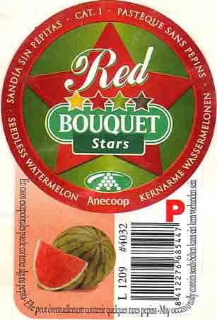 bouquet red stars pasteque sans pepins p l209 #4032 8412276685447
