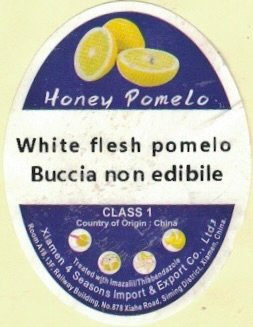 Xiamen 4 seasons & export co., ltd honey pomelo white flesh pomelo buccia non edible class1 country of origin: china