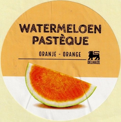 delhaize watermeloen pasteque oranje - orange