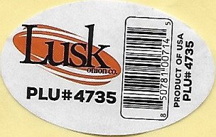 lusk onion co. plu #4735 850781007145  product of usa