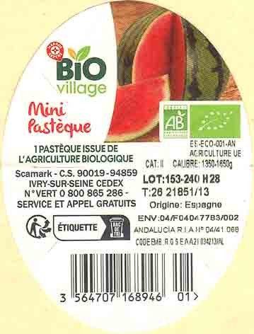 bio village mini pasteque origine : espagne 356470716894601