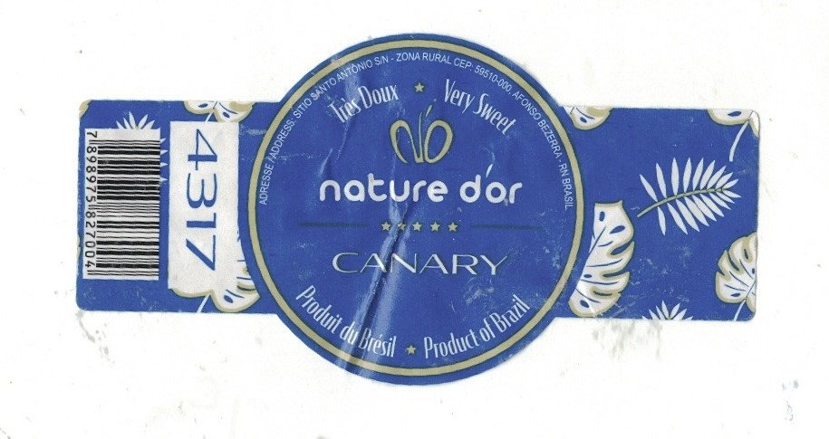 Nature d or tres doux very sweet 4317 7898975827004 canary produit du bresil product of brazil