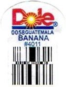 dole 0058 guatemala banana #4011