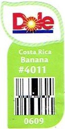 dole costa rica banana #4011 0609