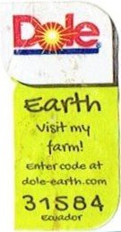 dole dale earth visit my farm! enter code at dole-earth.com 31584 ecuador