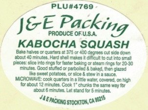 J & E Packing plu #4769 produce of u.s.a.