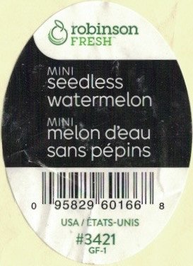 robinson fresh mini seedless watermelon mini, melon d'eau sans pépins 0 9582960166"8usa/états-unis #3421 gf-1