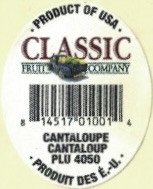 classic fruit company product of usa  814517 010014 cantaloupe cantaloup plu 4050