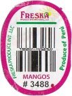 freska freska produce int llc produce of peru mangos #3488