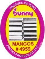 bunny produce of peru mangos #4959 freska produce int. llc
