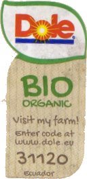 dole bio organic visit my farm enter code at www.dole.eu 31120 ecuador