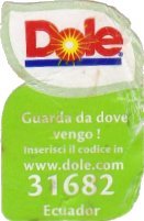 dole guarda da douve vengo! inscrisci codice in www.dole.com 31682 ecuador